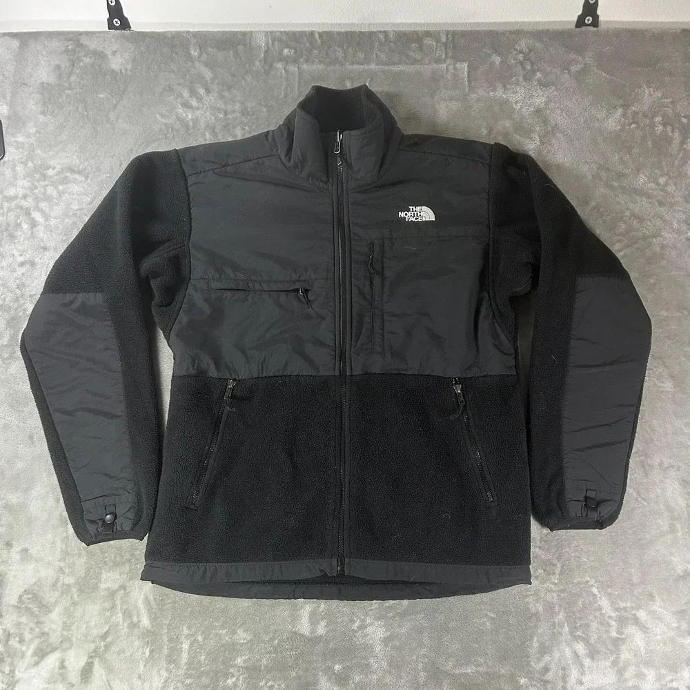 The North Face Jacket Mens Medium Black Fleece Full Zip Polartec Outdoor